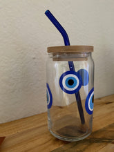 Load image into Gallery viewer, Dark Blue Glass Straw Bent

