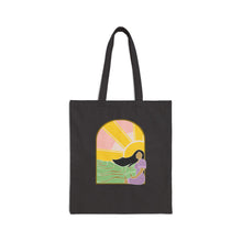 Load image into Gallery viewer, Canvas Tote Bag — Sunset Meadow Illustration Tote
