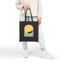 Load image into Gallery viewer, Canvas Tote Bag — Sunset Meadow Illustration Tote
