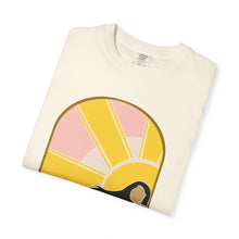 Load image into Gallery viewer, Sunrise Serenity T-Shirt — Woman by the Sea Graphic Tee
