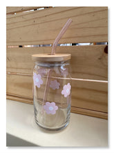 Load image into Gallery viewer, Floral Glass Can 16 oz.
