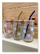 Load image into Gallery viewer, Floral Glass Can 16 oz.
