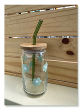 Load image into Gallery viewer, Floral Glass Can 16 oz.
