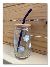 Load image into Gallery viewer, Floral Glass Can 16 oz.
