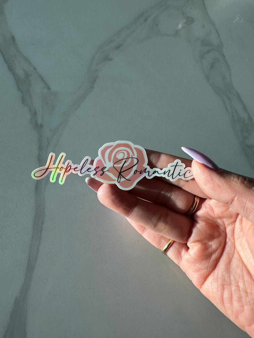 Hopeless Romantic Waterproof Sticker