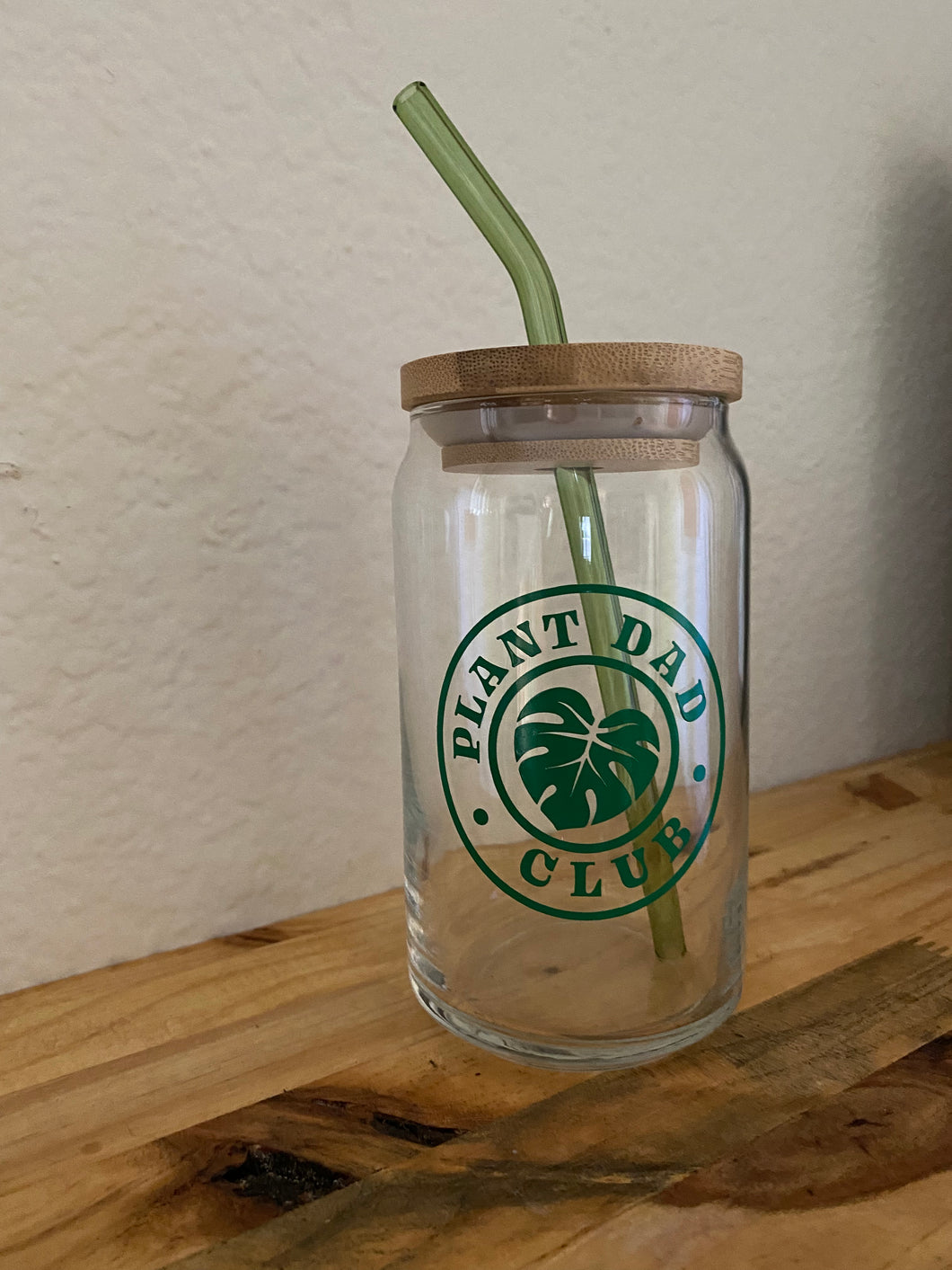 Plant Dad Glass Can 16 oz.
