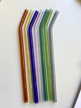 Load image into Gallery viewer, Yellow Glass Straw Bent
