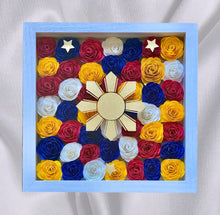 Load image into Gallery viewer, Philippines Flag Paper Flower Shadowbox
